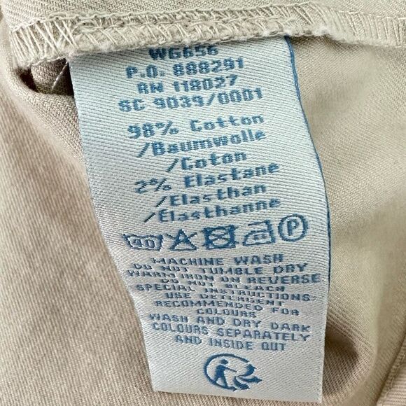 Boden 12S Chino Side Zip Khaki Skirt front pockets - Picture 6 of 6